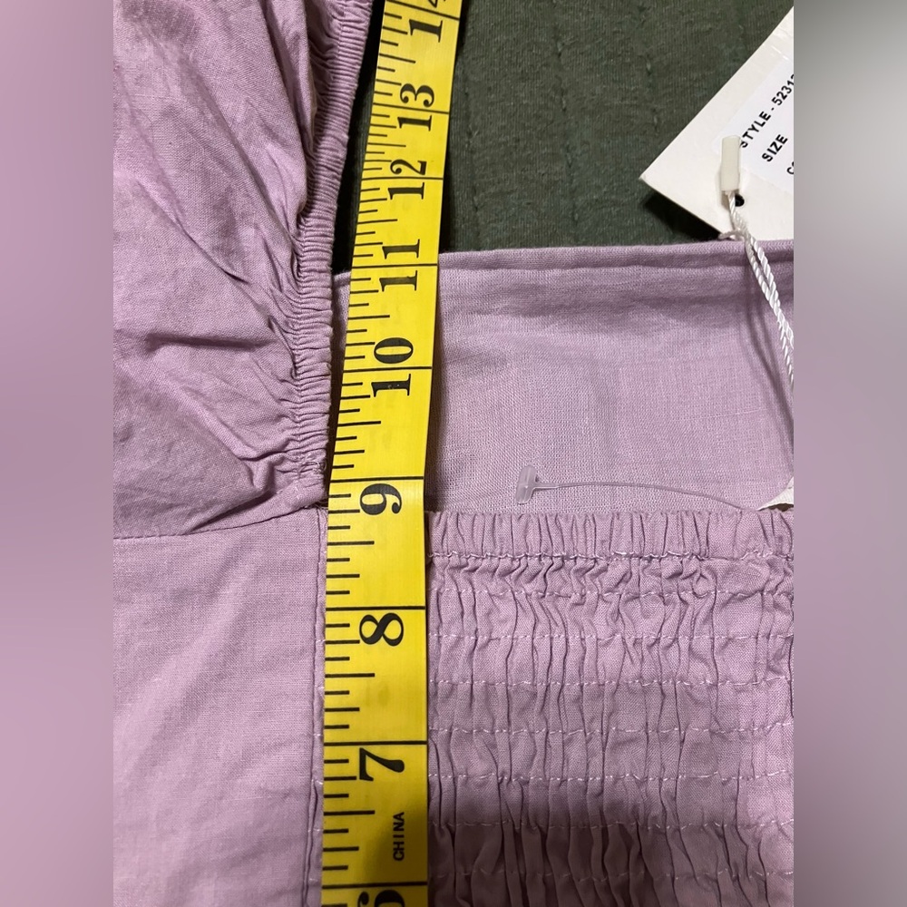 SimAndSam Burnished Lilac Poplin Pleat Bust Top - Picture 8 of 8